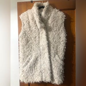 IRO Cream Faux Fur Vest Size 38